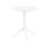 Masă cu blat rabatabil Ø60 cm, alb Sky